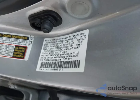 2014 Honda Cr-V Ex-L from USA, damaged, VIN 2HKRM4H7XEH691178